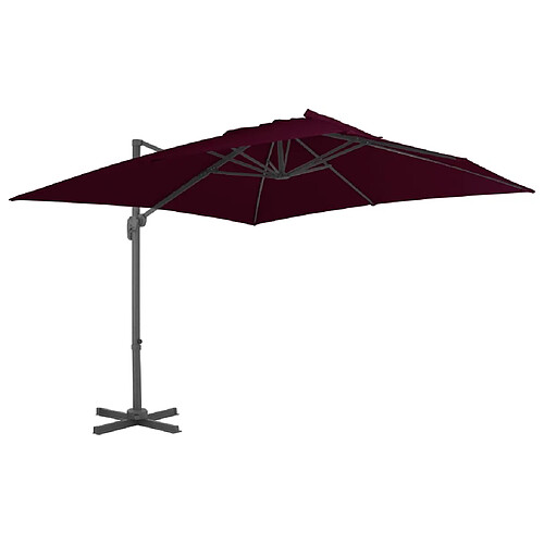 vidaXL Parasol de jardin en porte-à-faux avec mât en aluminium