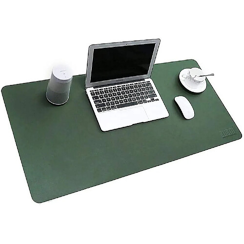 Universal Mat de coussin de souris en cuir PU étanche, tapis d'écriture de bureau parfait pour le bureau et la maison, ultra mince de 2 mm - 31,5 "x15,8" (vert foncé)