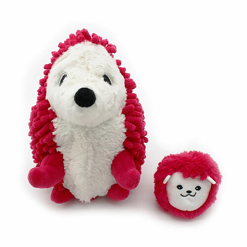 Peluche hérisson et son bébé Betterave Piktou Les Ptipotos - Les Déglingos