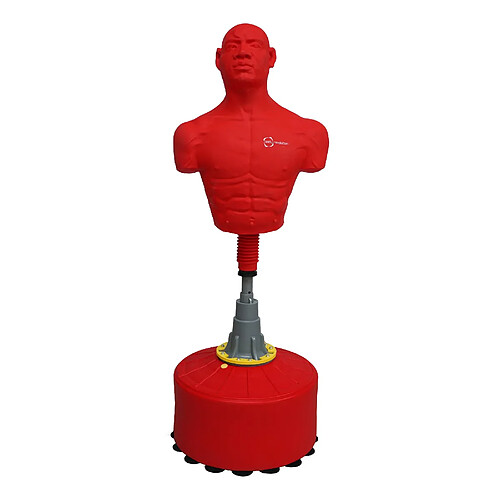 Monstershop Grand Mannequin de Frappe Rouge Réglable 175cm Arts Martiaux Boxe Entrainement