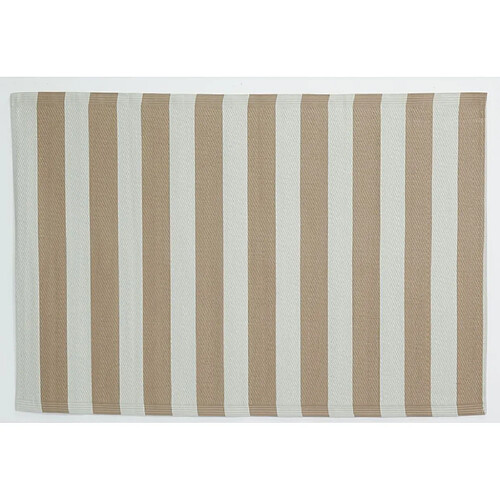 Aubry Gaspard Tapis d'extérieur en polypropylène 120 x 180 cm Rayures - Beige.