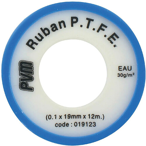 Ruban P.T.F.E PVM L. 12m l. 19mm Ep.75microns