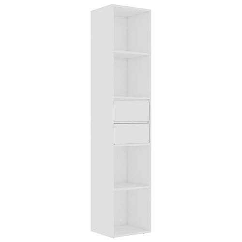 Maison Chic Bibliothèque - Armoire de livres Blanc 36x30x171 cm Aggloméré -GKD70543