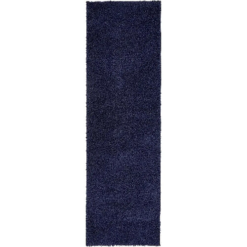 Hadorn Tapis shaggy 305x79 nuit bleue Luzern