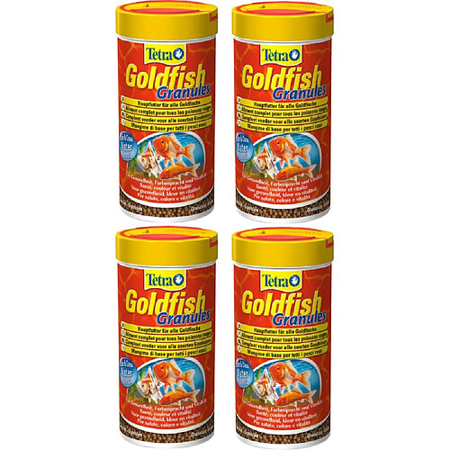 Aliment complet Tetra goldfish granulés (Lot de 4).