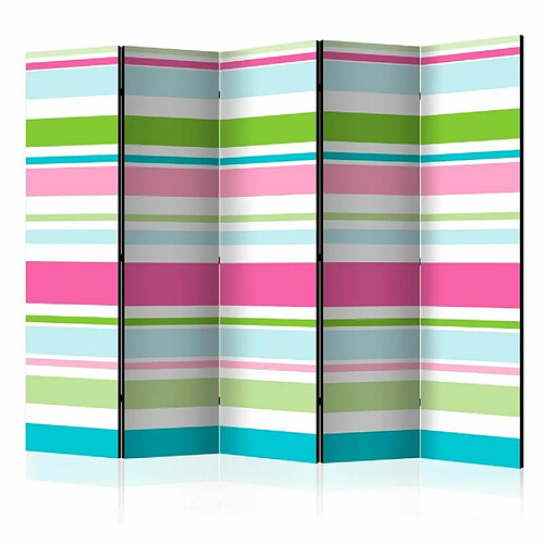 Paris Prix Paravent 5 Volets Bright Stripes 172x225cm