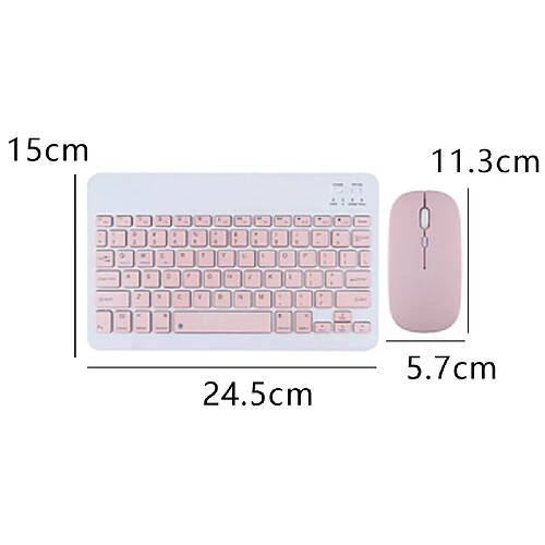 Elixir Clavier et souris Bluetooth rechargeables Ensemble de clavier et souris sans fil compacts ultra-minces portables pour Android Windows Tablette Téléphone iPad iOS rose