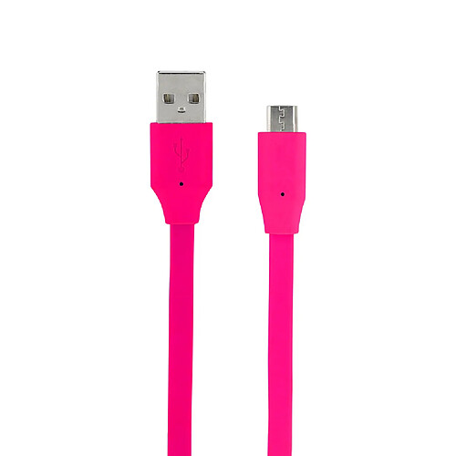 MOOOV Câble micro USB Neon /USB-A plat 1 m - rose