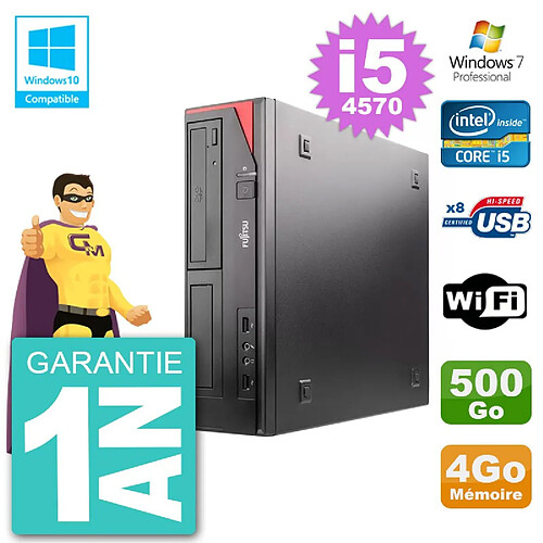 PC Fujitsu Esprimo E520 DT i5-4570 RAM 4Go Disque Dur 500Go Graveur DVD Wifi W7 · Occasion