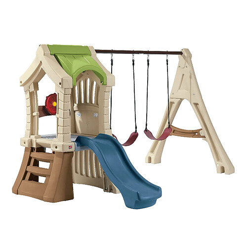 Step2 Play Up Gym Set Aire de Jeux Enfant avec Toboggan & Balançoire | Aire de jeux en Plastique pour les Enfants