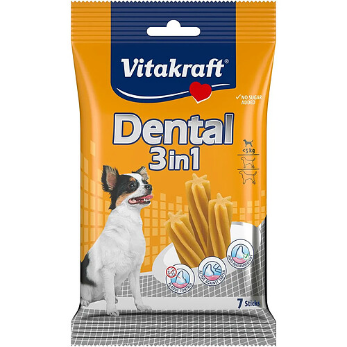 Snack pour chiens Vitakraft Dental 3in1 XS 70 g Riz