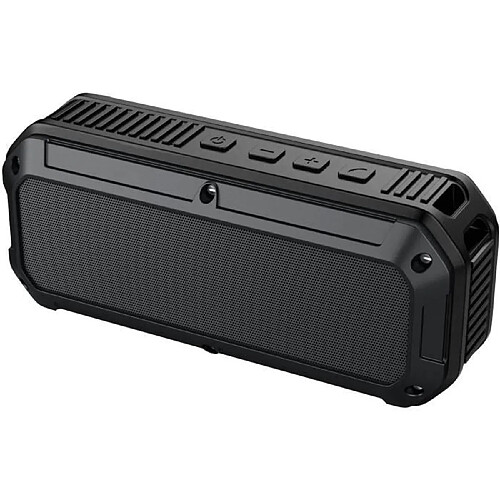 Enceinte Bluetooth Portable Sans Fil Noir 16 Heures Autonomie Étanche IP64 Stéréo HD Microphone Intégré Port Aux/USB/SD