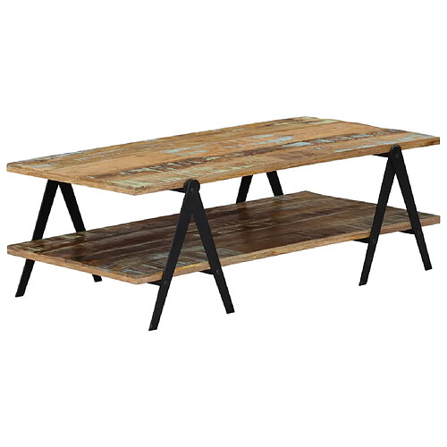 vidaXL Table basse 115x60x40 cm Bois de récupération massif