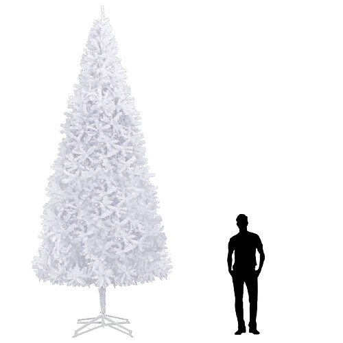 vidaXL Sapin de Noël artificiel 500 cm Blanc