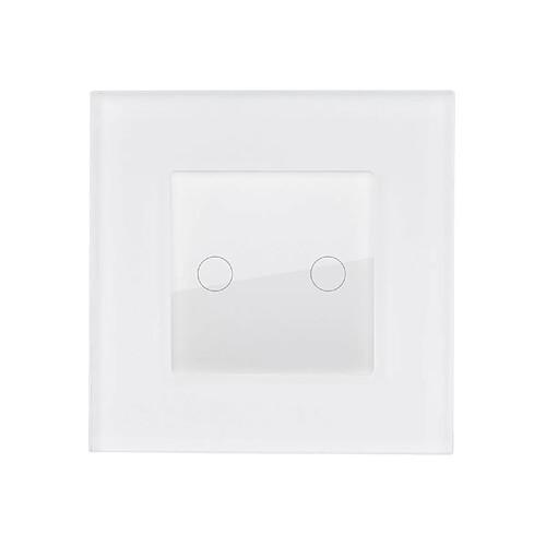 Ledkia Va-et-Vient Tactile Double avec Plaque Crystal Modern Blanc