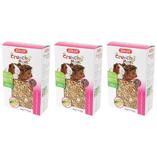 ZOLUX Aliment pour cochons d'Inde Crunchy meal 800 gr (Lot de 3).