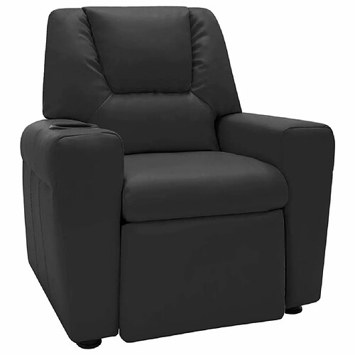 Maison Chic Fauteuil inclinable,Fauteuil luxe de relaxation enfants Similicuir Noir -MN16239