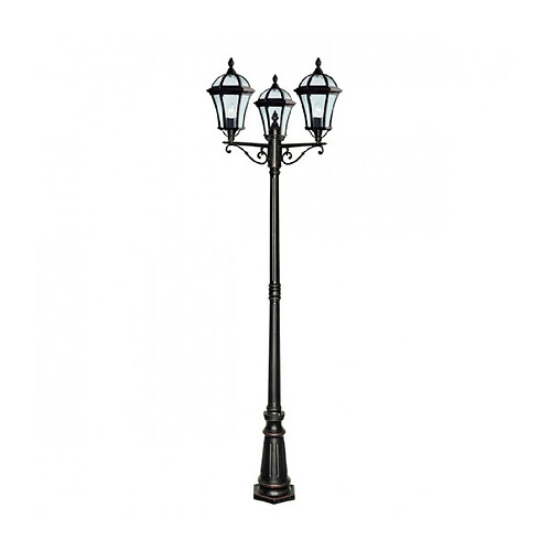 Searchlight Lampadaire de jardin Capri Verre propre 3 ampoules 222cm