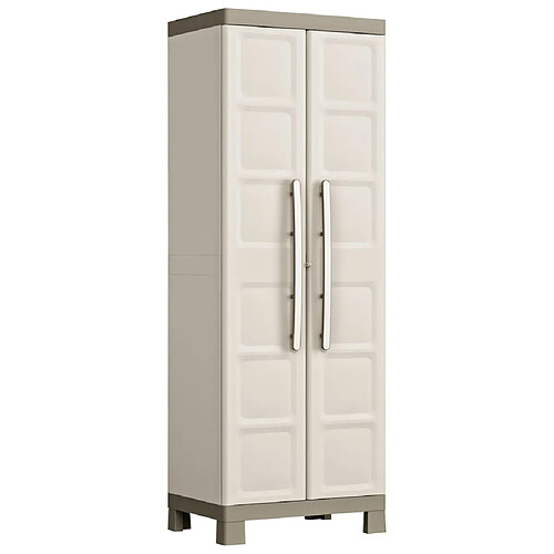 Keter Armoire de rangement polyvalente Excellence Beige et taupe 182cm