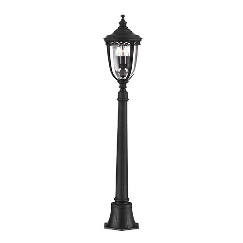 Elstead Lighting Borne d'extérieur à 3 ampoules moyenne noire IP44, E14