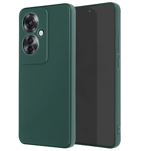 Avizar Coque pour Oppo Reno 11F Silicone Finition Mate Soft Touch Vert Foncé