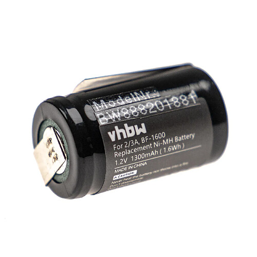 vhbw batterie compatible avec Panasonic ER201, ER398 rasoir tondeuse à cheveux (1300mAh, 1,2V, NiMH)