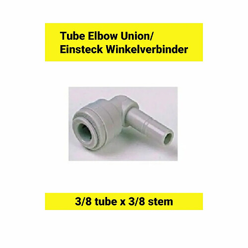 ich-zapfe Connecteur d'angle enfichable 3/8tube x 3/8tige