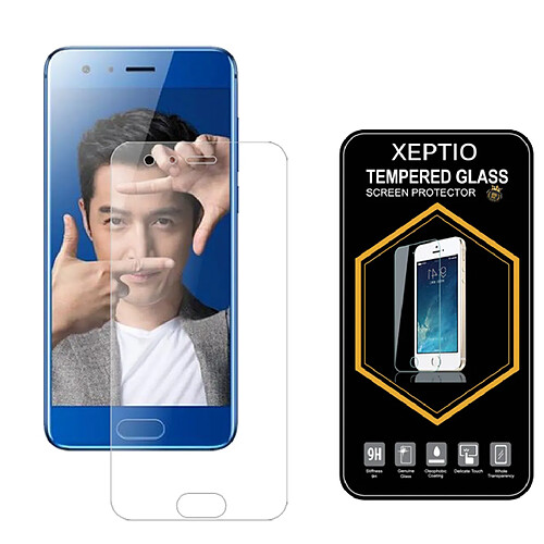 Huawei Honor 9 4G : Protection d'écran en verre trempé - Tempered glass Screen protector 9H premium / Films vitre Protecteur d'écran verre trempé Huawei Honor 9 smartphone 2017 / 2018 - Version intégrale avec accessoires - XEPTIO