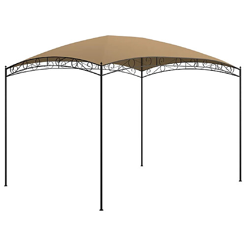 vidaXL Belvédère 3x4x2,65 m Taupe 180 g/m²