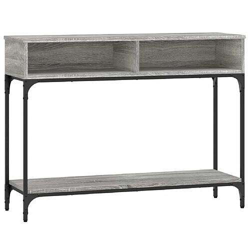 Maison Chic Table console | Meuble d'entrée | Table d'appoint sonoma gris 100x30,5x75 cm bois d'ingénierie -GKD81810