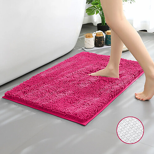 LUUCOZK Tapis Tapis de salle de bain absorbants - Fond TPR rose-40X60CM