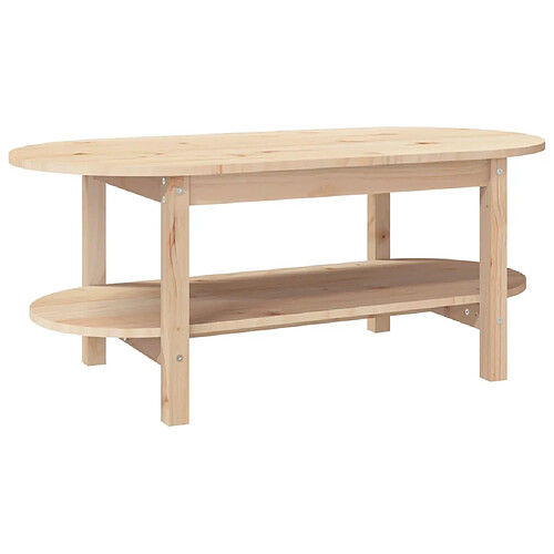 ComfortXL Table Basse 110x55x45 Cm Bois Massif De Pin