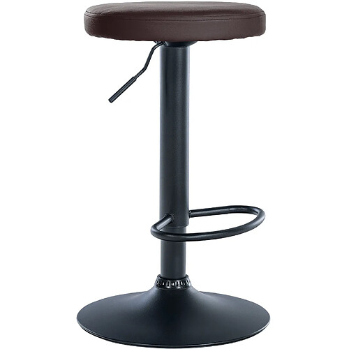 Non Tabouret de bar Ponte simili cuir noir