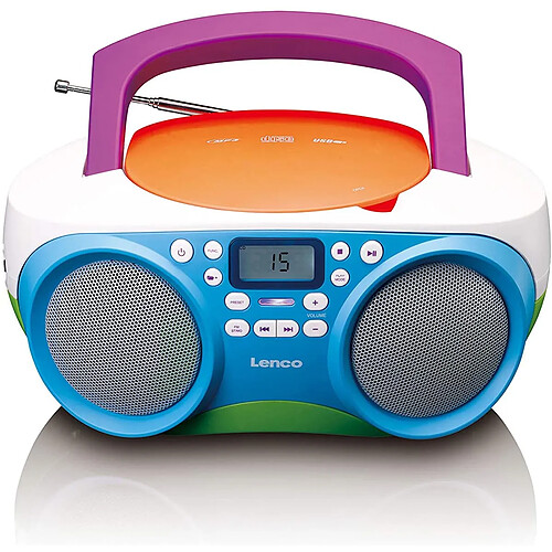 Lenco mini chaine hifi stéréo FM CD MP3 USB Multicolore