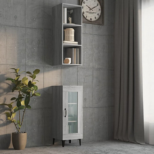 Maison Chic Armoire murale,Meuble de Rangement pour salon,cuisine Sonoma gris 34,5x32,5x90 cm Bois d'ingénierie -MN37719