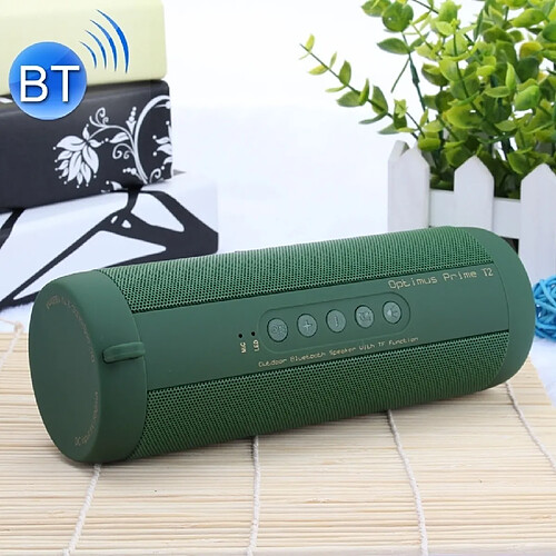 Wewoo Enceinte Bluetooth étanche Haut-parleur stéréo T2 3ATM étanche, avec microphone et DEL intégrés crochet suspendu, prise en charge des appels mains libres carte TF, distance Bluetooth: 10 m (Vert)