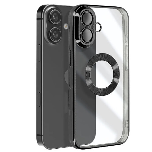 Avizar Coque Série Glam pour iPhone 16 Plus Antichoc Noir