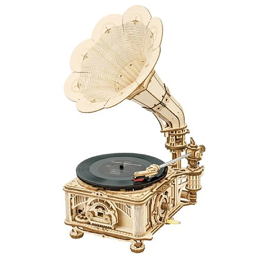 RedMiter Puzzle 3D Mécanique Boîte Gramophone Classique 424 pièces