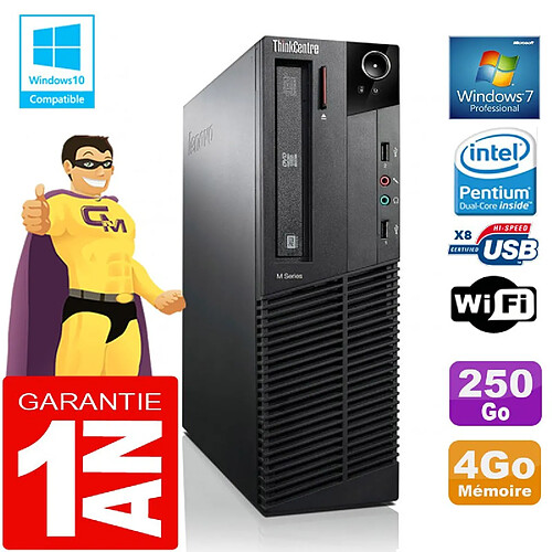 PC Lenovo M92p SFF Intel G630 Ram 4Go Disque 250 Go Graveur DVD Wifi W7 · Occasion