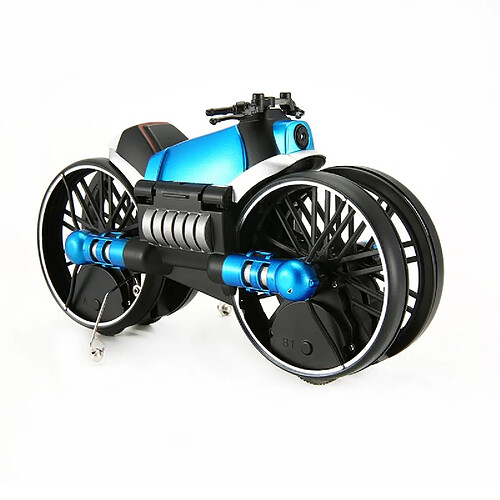 Universal 2 In 1 Remote Control Drone Deformed Motorcycle(Bleu)