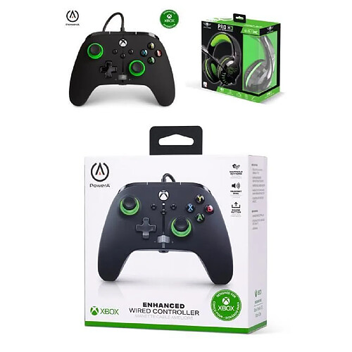 Pack Manette XBOX ONE-S-X-PC ARC LIGHTNING EDITION Officielle + Casque Gamer PRO H3 SPIRIT OF GAMER XBOX ONE/S/X/PC