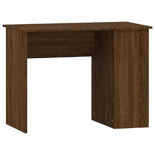 Maison Chic Bureau,Table de travail,bureau de travail pour chambre chêne marron 100x55x75 cm bois d'ingénierie -GKD42876