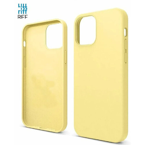 Riffi Riff Slim & Soft Silicone Soft Back Cover Case pour Apple iPhone 12 Pro Max Jaune