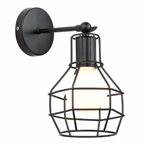 Stoex Vintage Industriel Applique, Métal Peinture Réglable Luminaires Plafonnier Suspension Applique,Noir