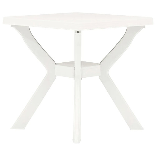 vidaXL Table de bistro Blanc 70x70x72 cm Plastique