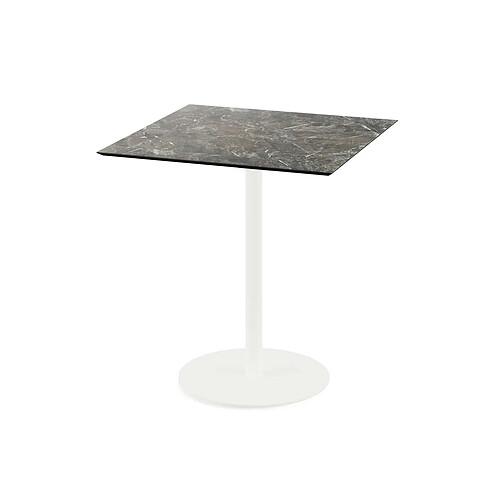 Materiel Chr Pro Urban table de bistrot avec piètement blanc + plateau HPL 70x70 cm - Veba