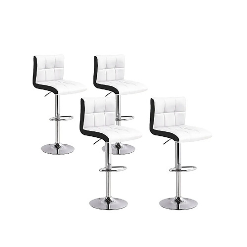 Lot de 4 tabourets de bar Magic Blanc