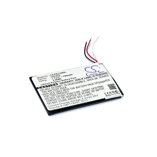 vhbw Batterie remplacement pour Sony 1-853-104-11, LIS1476, LIS1476MHPPC(SY6) pour liseuse e-book reader (700mAh, 3,7V, Li-polymère)