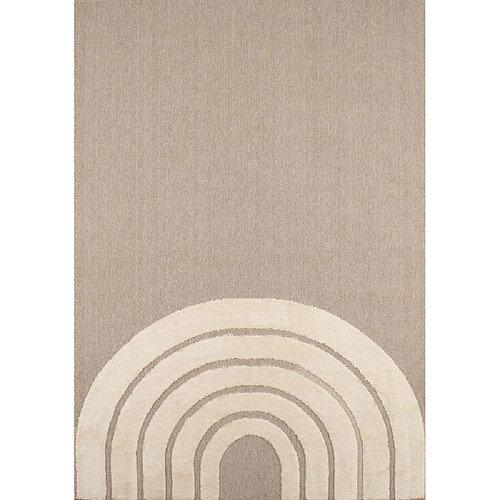 Jardindeco Tapis intérieur en polyester Fantine arc en ciel 170 x 120 cm.