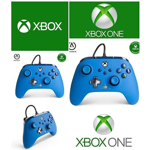 Power A Manette Xbox one - X-S + PC Contrôleur de jeu MICROSOFT filaire 3M - BLEUE